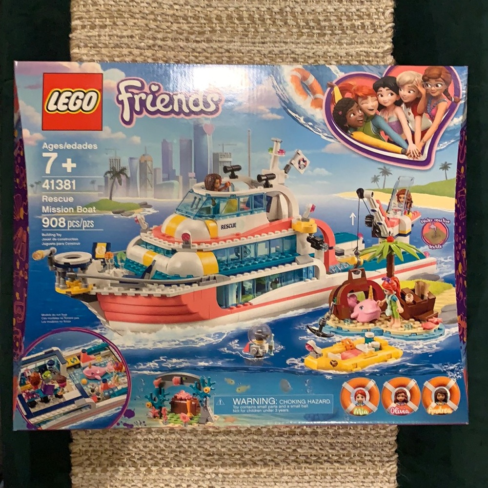 Lego 41381 Friends Rescue Mission Boat Narwhal New and Sealed Retired Set